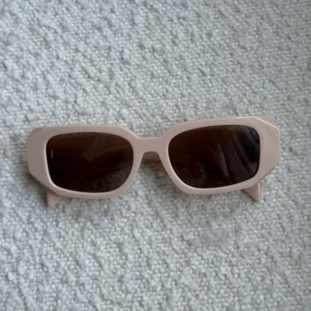 Prada ivory Sunglasses with Logo PR 17WS